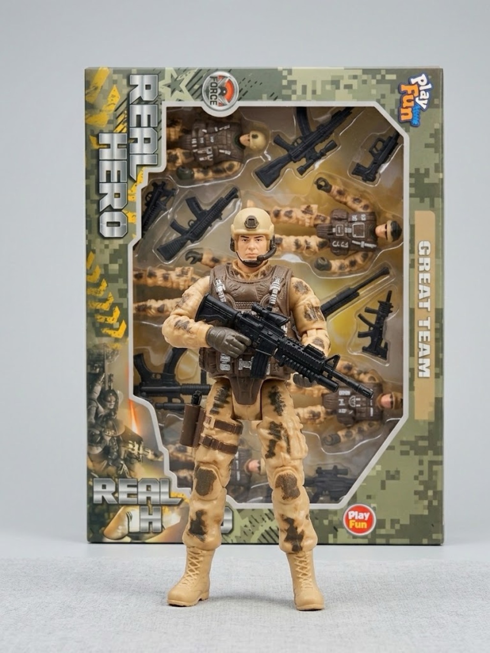 Military Action Figures Set - Desert & Green - Picture 2 of 5